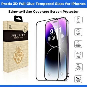 Proda 3D Full Glue Tempered Glass Screen Protector For iPhone X, 11, 12, 13, 14