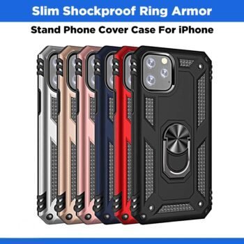 Slim Shockproof Ring Armor Stand Phone Cover Case For Apple iPhone 13, 14