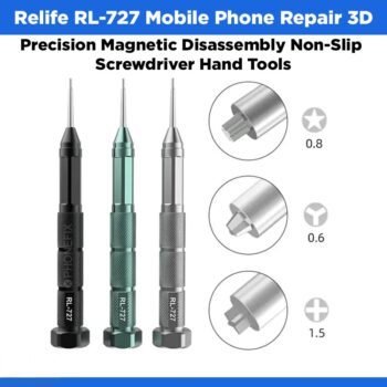 Relife RL-727 Mobile Phone Repair 3D Precision Magnetic Disassembly Non-Slip Screwdriver Hand Tools