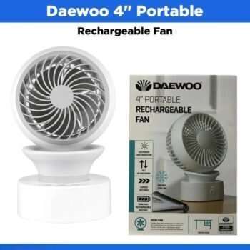 Daewoo 4" Portable Rechargeable Fan