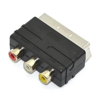 3RCA To Scart Connector Adapter