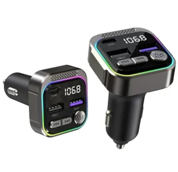 C54 Alloy Car Bluetooth Adapter FM Transmitter MP3 Player PD 30W Type-C + Dual USB Car Charger