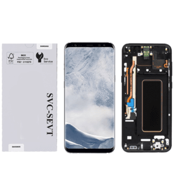 Genuine LCD Screen For Samsung Galaxy S8 Plus (G955) With Frame and Touchpad – Midnight Black (GH97-20470A)