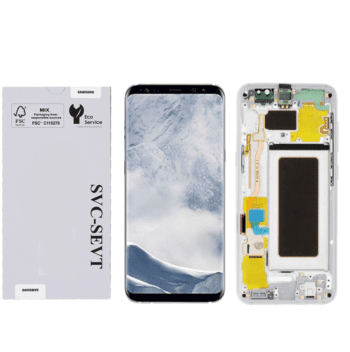 Genuine LCD Screen For Samsung Galaxy S8 Plus (G955) With Frame and Touchpad – Arctic Silver (GH97-20470B)