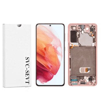 Genuine LCD Screen For Samsung Galaxy S21 5G (G991B) With Frame and Touchpad – Phantom Pink (GH82-27255D)