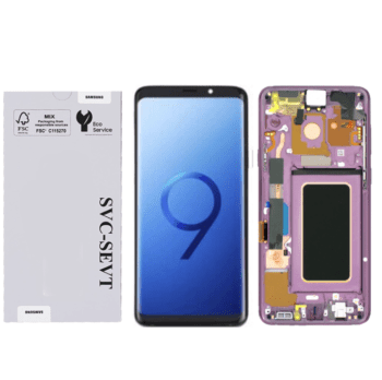 Genuine LCD Screen For Samsung Galaxy S9 Plus (G965) With Frame and Touchpad – Lilac Purple (GH97-21691B)