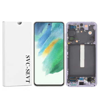 Genuine LCD Screen For Samsung Galaxy S21 FE 5G (G990B) With Frame and Touchpad – Lavender (GH82-26420D)