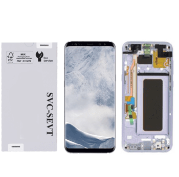 Genuine LCD Screen For Samsung Galaxy S8 Plus (G955) With Frame and Touchpad – Orchid Grey (GH97-20470C)