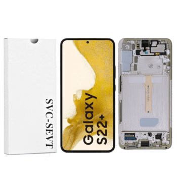 Genuine LCD Screen For Samsung Galaxy S22 Plus 5G (S906B) With Frame and Touchpad – White (GH82-27501B)