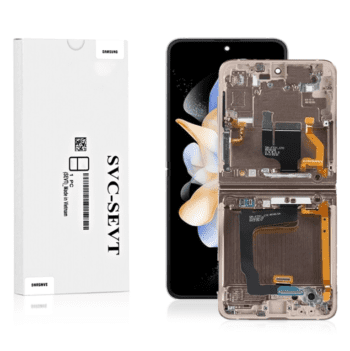 Genuine LCD Screen For Samsung Galaxy Z FLIP 4 (F721) With Frame and Touchpad – Pink Gold (GH82-30239C)