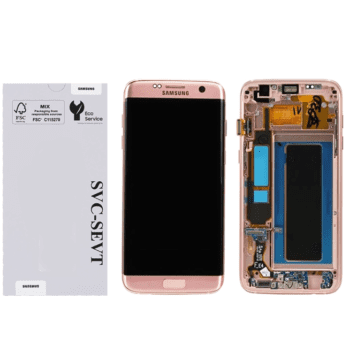 Genuine LCD Screen For Samsung Galaxy S7 Edge (G935) With Frame and Touchpad – Pink Gold (GH97-18533E)