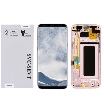 Genuine LCD Screen For Samsung Galaxy S8 Plus (G955) With Frame and Touchpad – Rose Pink (GH97-20470E)