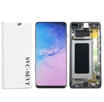 Genuine LCD Screen For Samsung Galaxy S10 (G973B) With Frame and Touchpad – Prism Black (GH82-18835A)