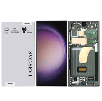 Genuine LCD Screen For Samsung Galaxy S23 Ultra (S918B) With Frame and Touchpad – Green (GH82-30465C)