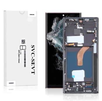 Genuine LCD Screen For Samsung Galaxy S22 Ultra 5G (S908) With Frame & Touchpad – Black (Pull Out)