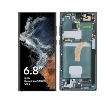 Genuine LCD Screen For Samsung Galaxy S22 Ultra 5G (S908) With Frame & Touchpad – Green (Pull Out)